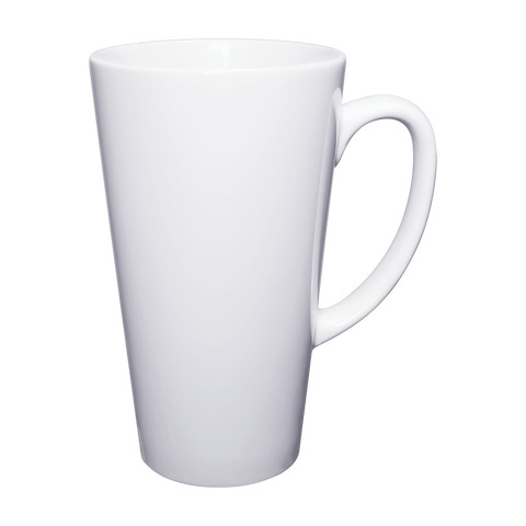 17 oz. Sublimatable White Latte Mug with Handle
