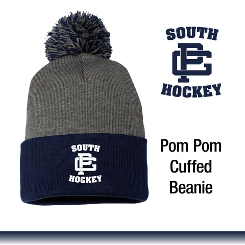 GPS Girls Ice Hockey / Pom-Pom Cuffed Beanie / Embroidery