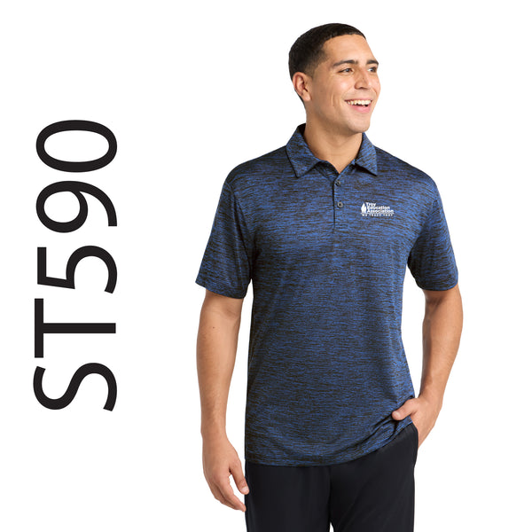 Troy Education Assoc. Sport-Tek® PosiCharge® Electric Heather Polo. ST590 / Dark Royal/Black Electric