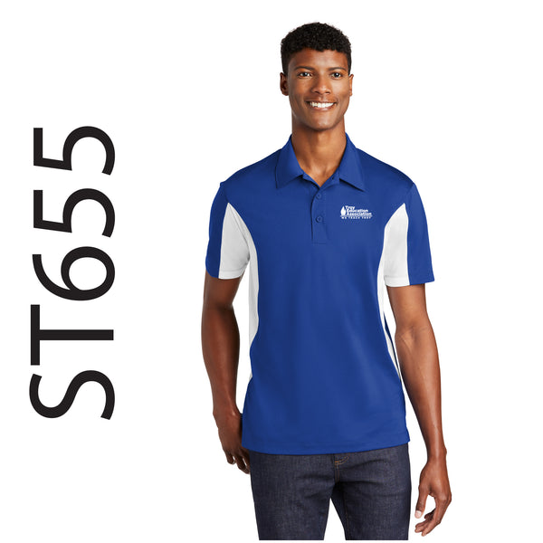 Troy Education Assoc. Sport-Tek® Side Blocked Micropique Sport-Wick® Polo ST655 / True Royal-White