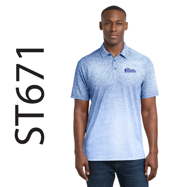 Troy Education Assoc. Sport-Tek ® Ombre Heather Polo. ST671 / White/True Royal