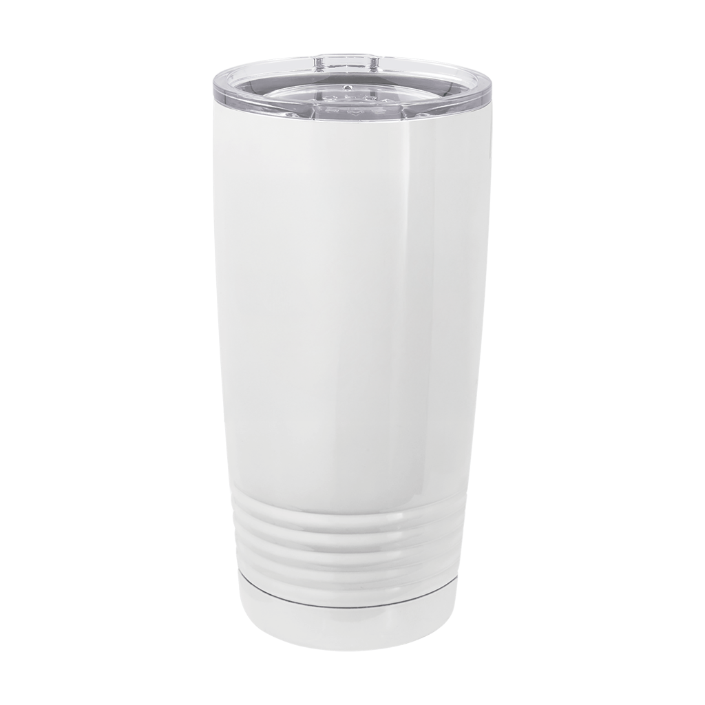 20 oz. White Vacuum Insulated Tumbler w/Lid