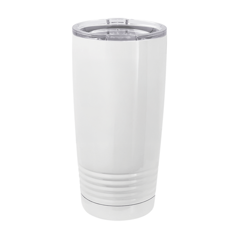 20 oz. White Vacuum Insulated Tumbler w/Lid