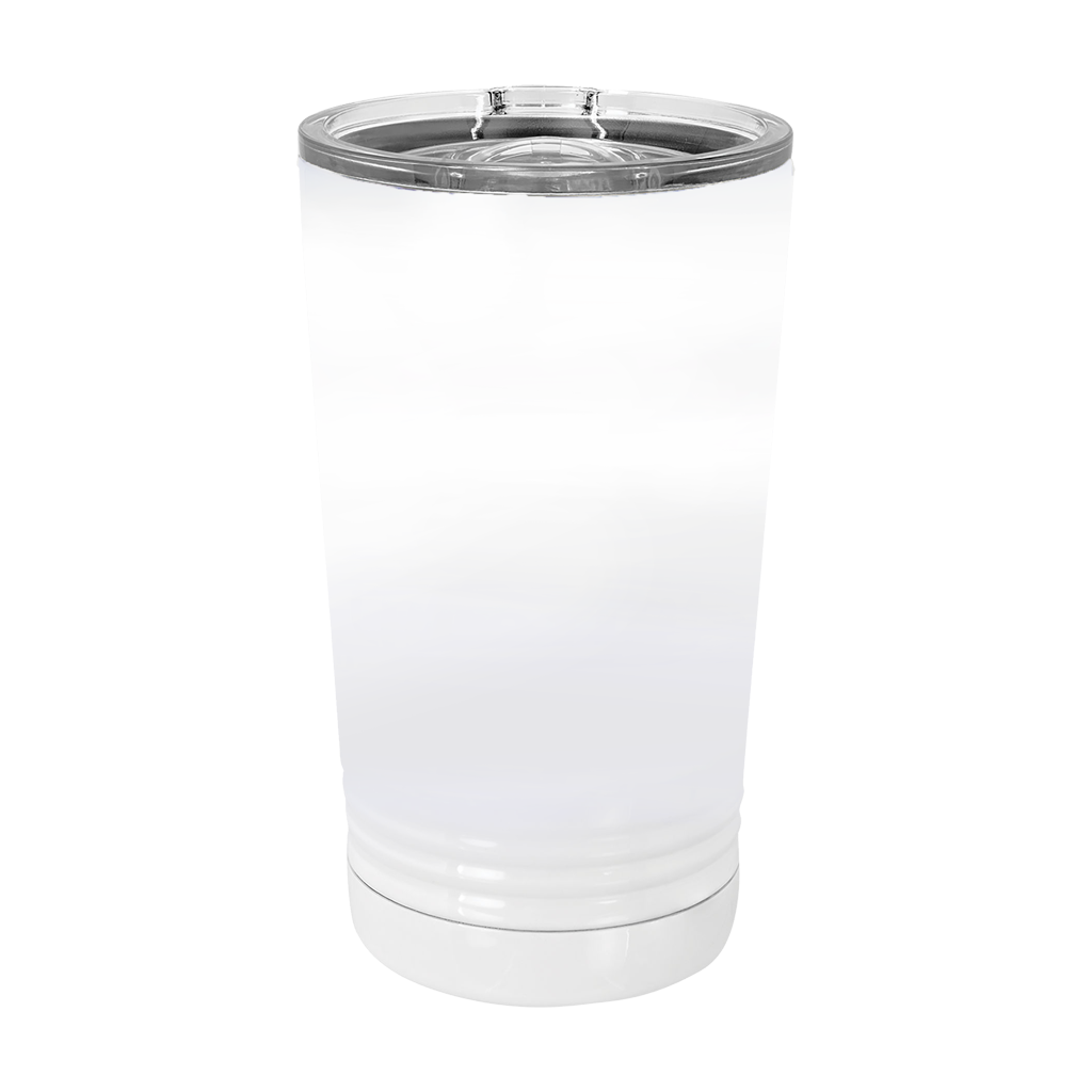 White 16 oz. Pint with Slider Lid