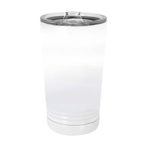 White 16 oz. Pint with Slider Lid