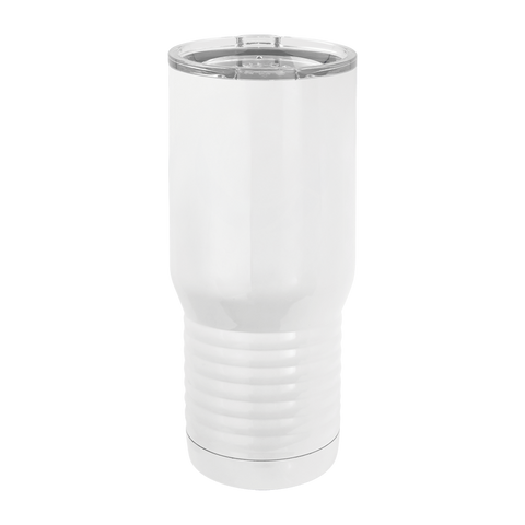 20 oz. White Tall Stainless Steel Vacuum Insulated Tumbler