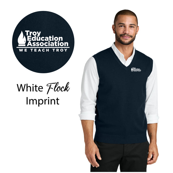 Troy Education Assoc. Port Authority® Easy Care Sweater Vest SW2860 / River Blue Navy