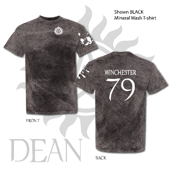 Supernatural Dean or Sam Winchester Mineral Wash or Heather T-Shirts / Winchester Brother / Tattoo / Rib Carving / Scars / Monster Hunters