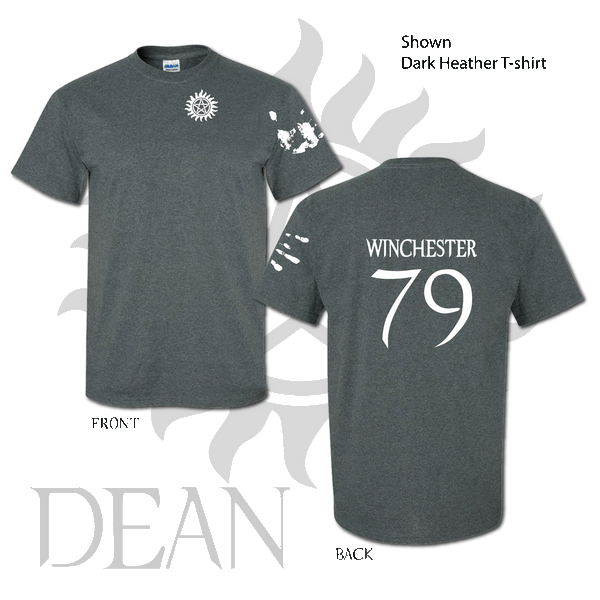 Supernatural Dean or Sam Winchester Mineral Wash or Heather T-Shirts / Winchester Brother / Tattoo / Rib Carving / Scars / Monster Hunters