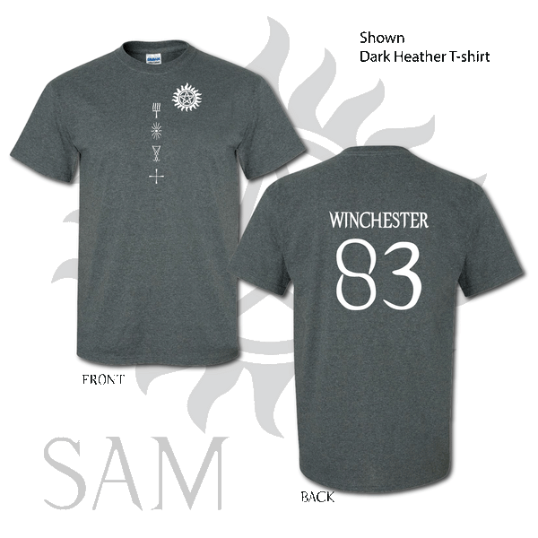 Supernatural Dean or Sam Winchester Mineral Wash or Heather T-Shirts / Winchester Brother / Tattoo / Rib Carving / Scars / Monster Hunters