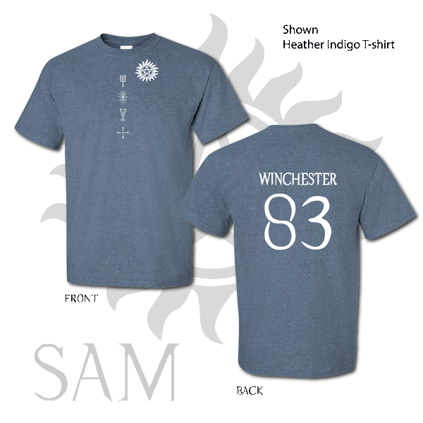 Supernatural Dean or Sam Winchester Mineral Wash or Heather T-Shirts / Winchester Brother / Tattoo / Rib Carving / Scars / Monster Hunters