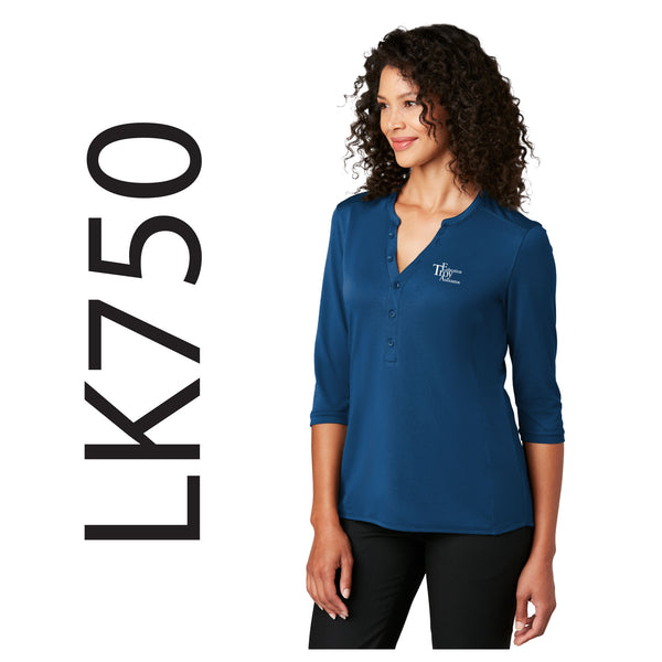 Troy Education Assoc. Port Authority Ladies UV Choice Pique Henley LK750