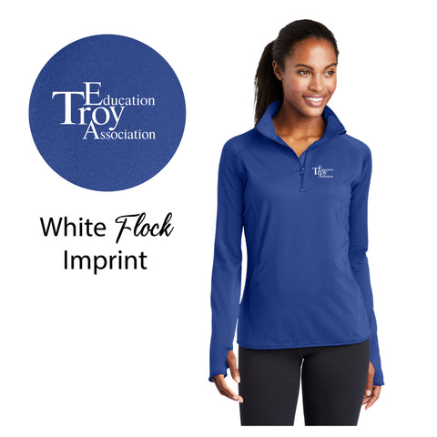 Troy Education Assoc. Sport-Tek Ladies Sport-Wick Stretch 1/4-Zip Pullover LST850