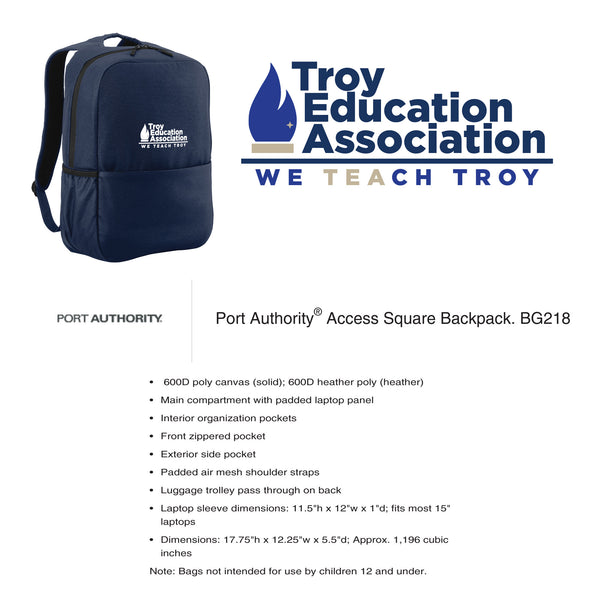 Troy Education Assoc. Port Authority® Access Square Backpack