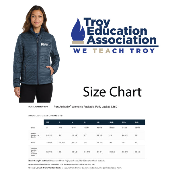 Troy Education Assoc. Port Authority® Women's Packable Puffy Jacket