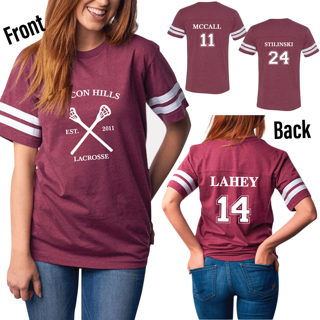 Beacon Hills Lacrosse Teen Wolf Adult Football Fine Jersey Tee / Stiles Stilinski Scott McCall Isaac Lahey / Lacrosse / Football Style