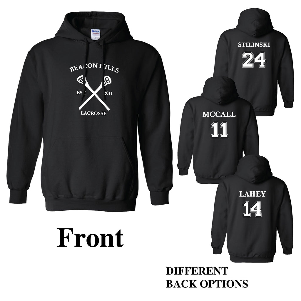 Beacon Hills Teen Wolf Lacrosse Hooded Sweatshirt / Sports / Scott McCall 11 / Hoodie / Stiles Stilinksi 24 / Lacrosse / Hoodie