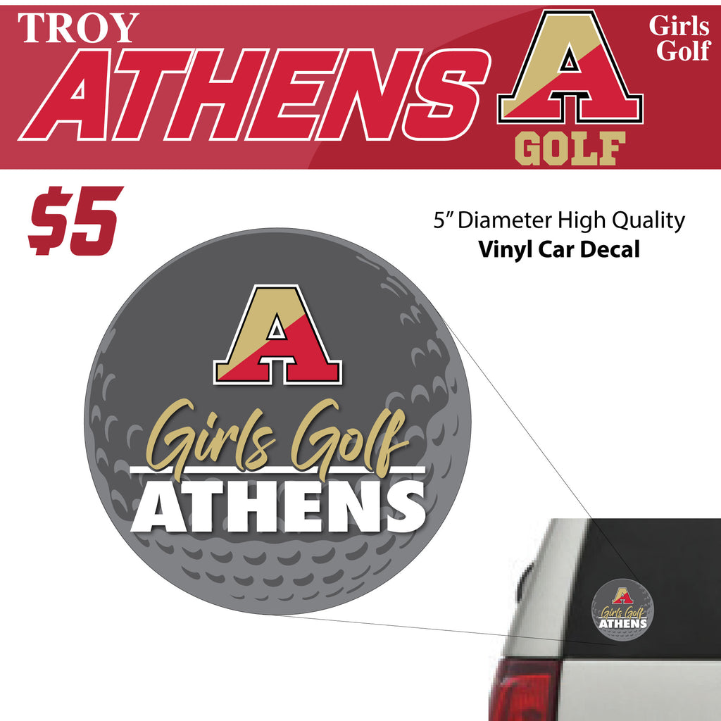 Troy Athens Girls Golf Fall 2023 Vinyl Car Decal