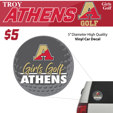 Troy Athens Girls Golf Fall 2023 Vinyl Car Decal