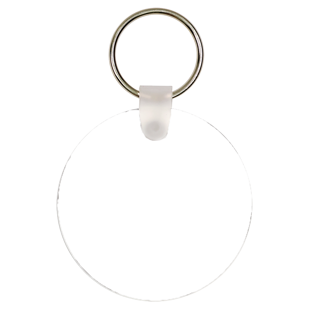 Unisub White Round Aluminum Keychain