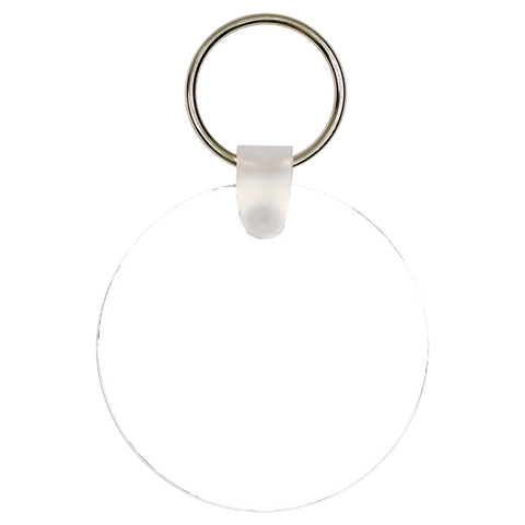 Unisub White Round Aluminum Keychain