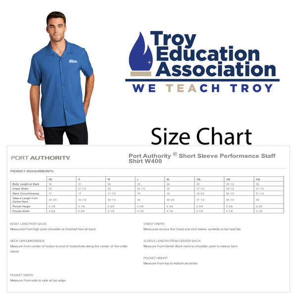 Troy Education Assoc. Port Authority ® Short Sleeve Performance Staff Shirt W400 / True Blue