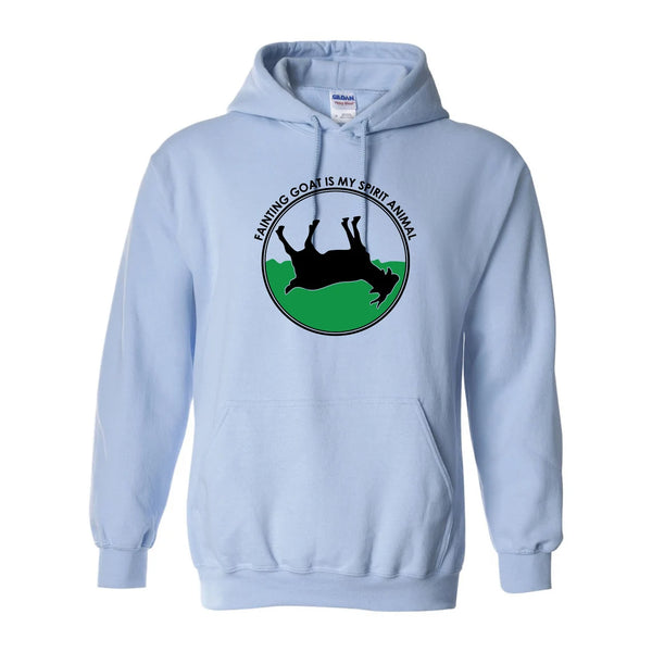 "Fainting Goat Is My Spirit Animal" Hooded Pullover Sweatshirt