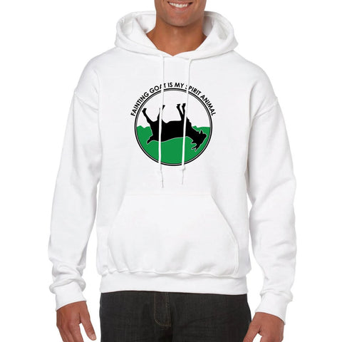 "Fainting Goat Is My Spirit Animal" Hooded Pullover Sweatshirt