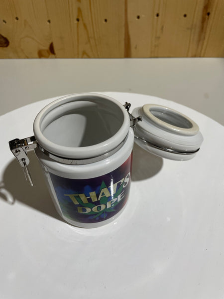 "That's Dope" Weed Leaf Tie Dye Design 14 oz. Stash Jar + Free Sticker