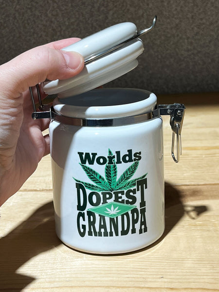 "Worlds Dopest Grandpa" 14 oz. Stash Jar