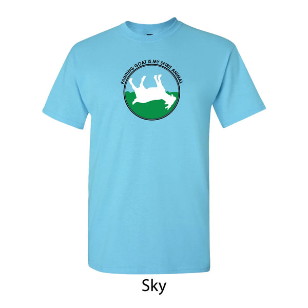 "Fainting Goat is My Spirit Animal" Yoga 100% Cotton T-Shirt