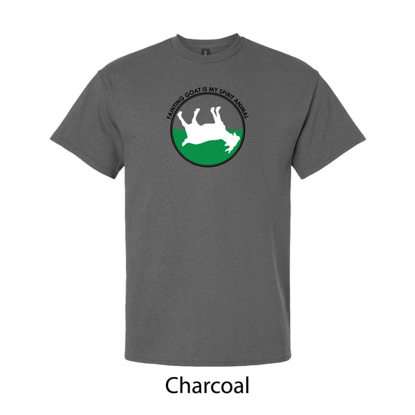 "Fainting Goat is My Spirit Animal" Yoga 100% Cotton T-Shirt
