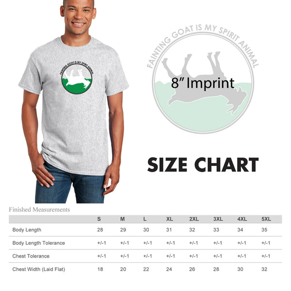 "Fainting Goat is My Spirit Animal" Yoga 100% Cotton T-Shirt