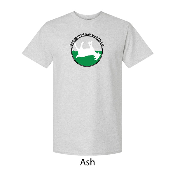 "Fainting Goat is My Spirit Animal" Yoga 100% Cotton T-Shirt