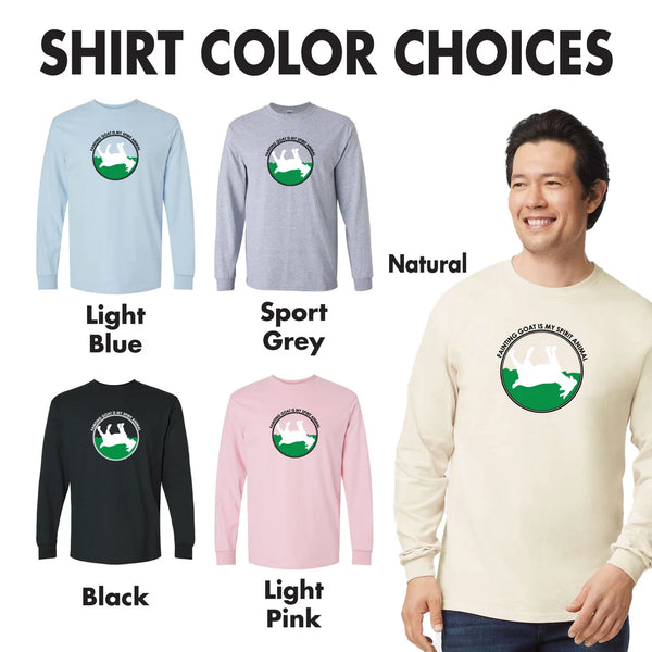 "Fainting Goat is My Spirit Animal" Long Sleeve T-Shirt