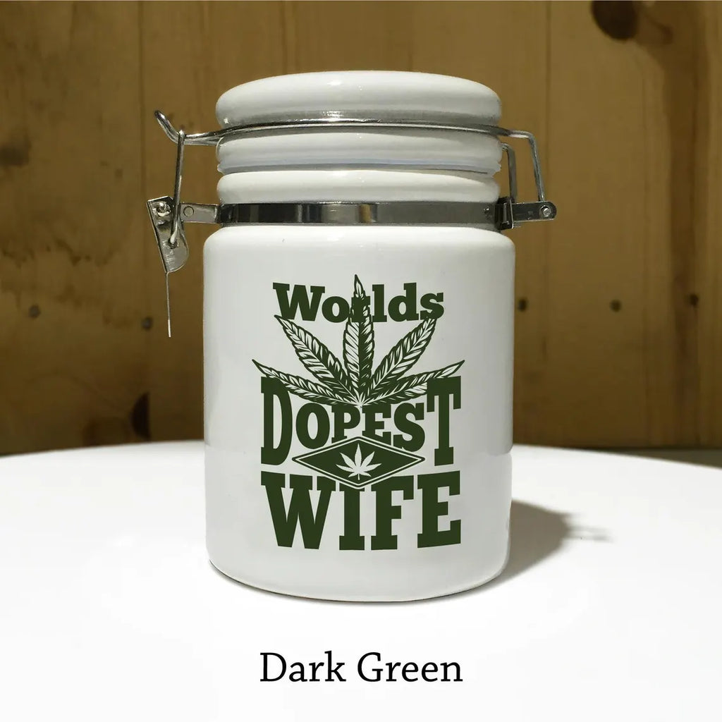 "Worlds Dopest Wife" 14 oz. Stash Jar