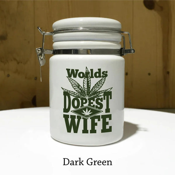 "Worlds Dopest Wife" 14 oz. Stash Jar