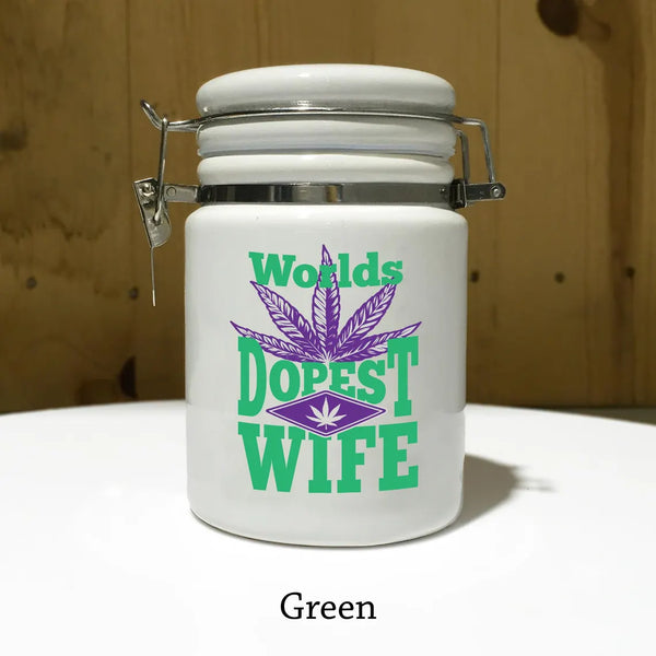 "Worlds Dopest Wife" 14 oz. Stash Jar