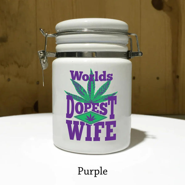 "Worlds Dopest Wife" 14 oz. Stash Jar