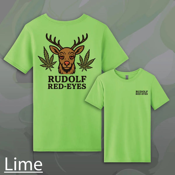 "Rudolf Red-Eyes" Weed Graphic T-Shirt