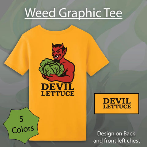 "Devil Lettuce" Weed Graphic T-Shirt