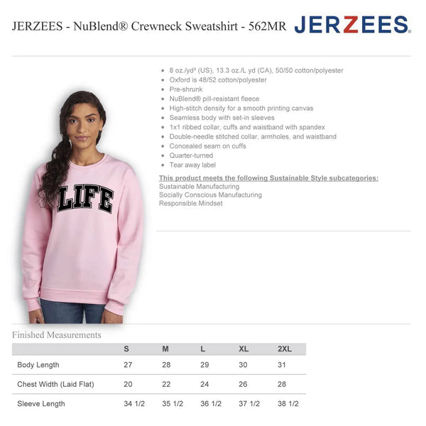 "LIFE" Unisex Crew Sweatshirt