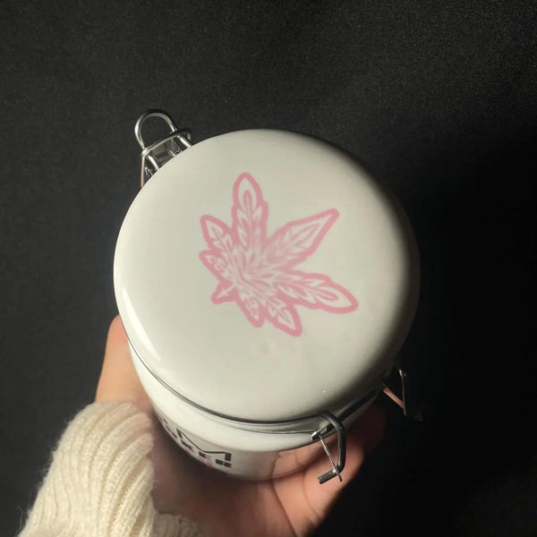 MOM the smoker the myth the legend / Ceramic 14oz White Sublimation Weed Stash Jar Mary Jane Ganja Jar Snoop That's Dope / With free sticker