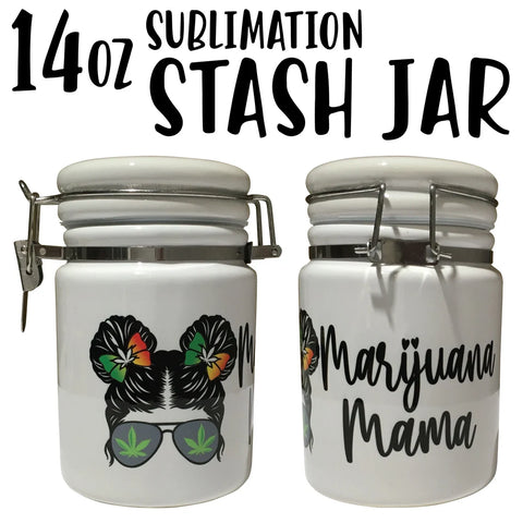 "Marijuana Mama" Hairstyle Design 14 oz. Stash Jar