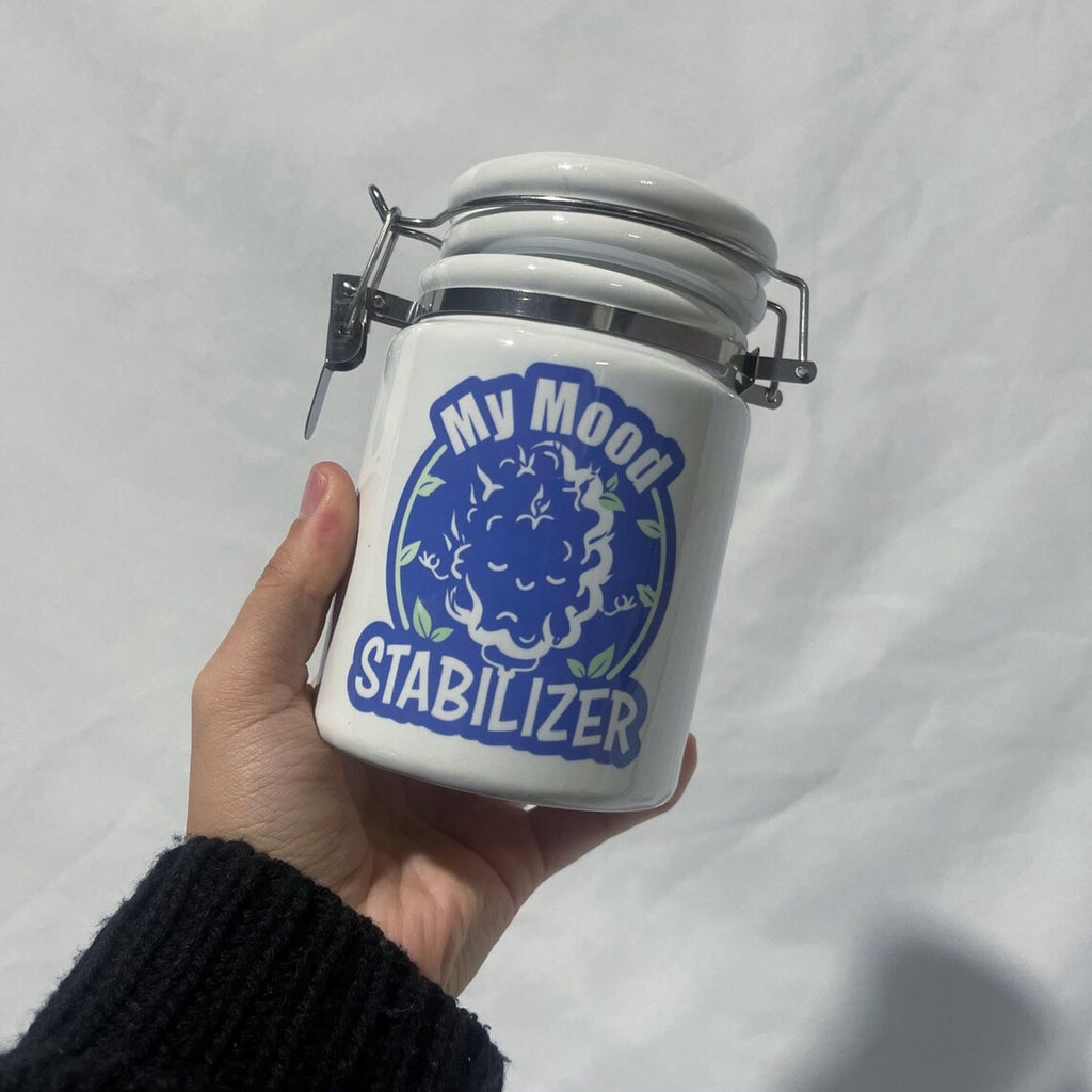Mood Stabilizer BLUE Stash jar / Weed / Smoking / Smell Proof