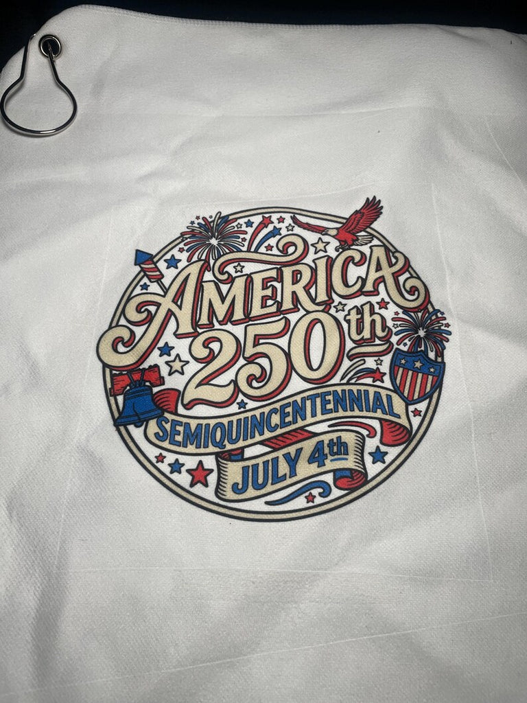 Premium America 250th Golf Towel With Ring / Red version / Cream Version