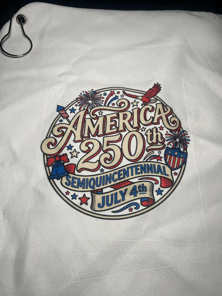 Premium America 250th Golf Towel With Ring / Red version / Cream Version