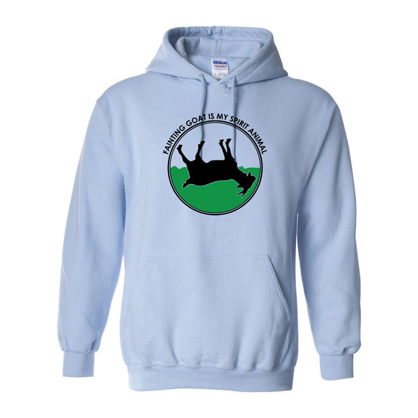 Fainting Goat Is My Spirit Animal Adult Unisex Hooded Sweatshirt / Spirit Animal / Goats / Hooded Pullover Sweater