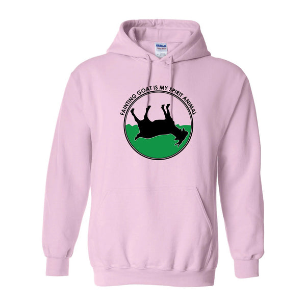 Fainting Goat Is My Spirit Animal Adult Unisex Hooded Sweatshirt / Spirit Animal / Goats / Hooded Pullover Sweater