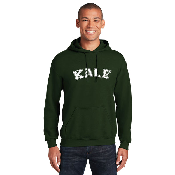 KALE Unisex Adult Hooded Sweatshirt / Vegetarian / College Inspired / Kale University Hooded Pullover Sweater